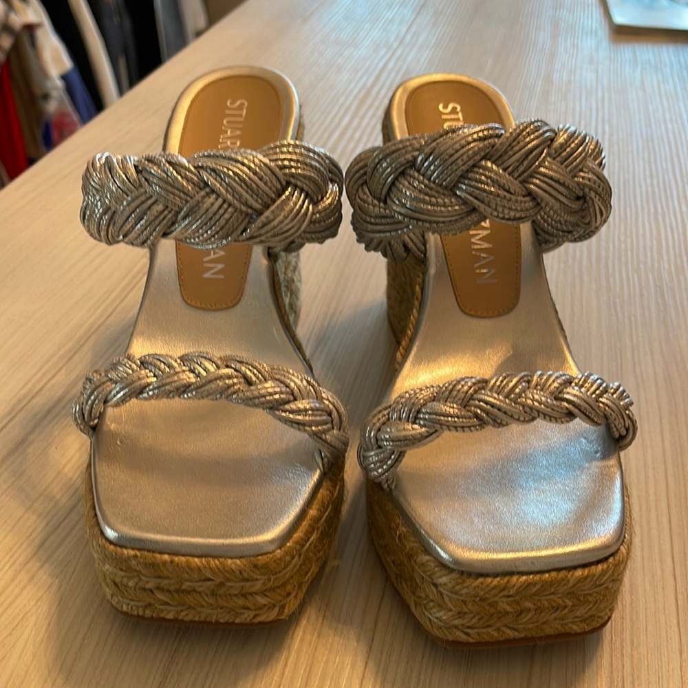 Stuart Weizmann Silver Rope Weave Wedges